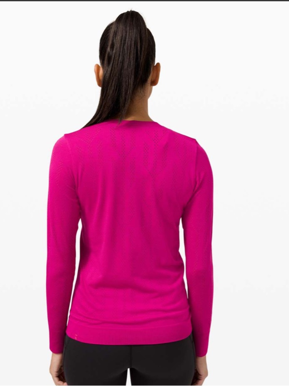 Lululemon Swiftly Breathe Long Sleeve *Fetching Lines Ripened Raspberry - Picture 3 of 10